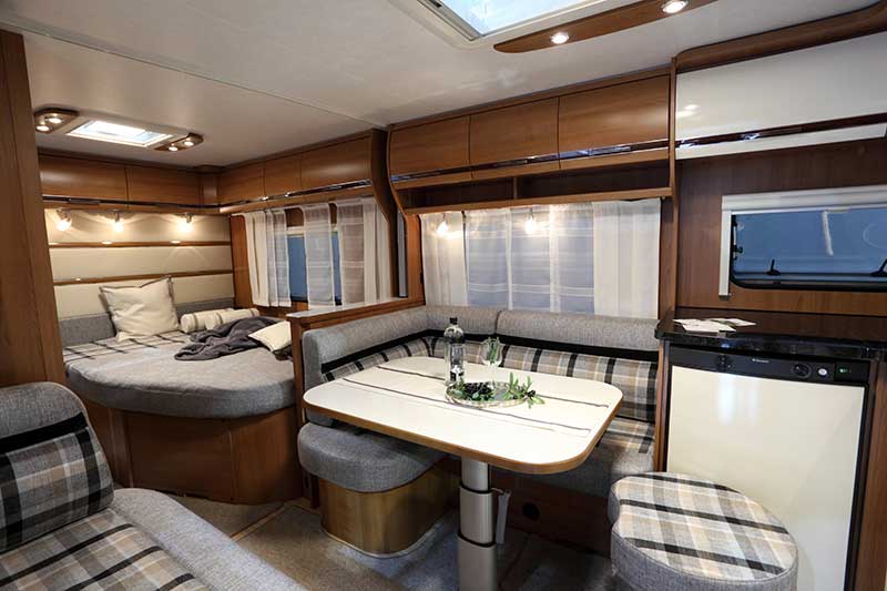 Interior of an camper motorhome seen while preforming rv inspection services